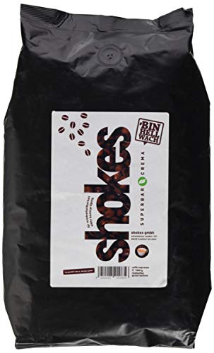 Shokes Bin Hell Wach Krönchen Crema Kaffeebohnen, 1er Pack (1 x 1 kg)