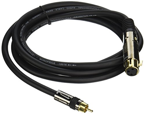 Monoprice 104785 premier series xlr female to rca male …