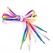 GOOTRADES RAYNAG Polyester Rainbow Color Flat Shoelaces for Shoes Sneakers 42'' (5 pairs) (A)