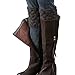 FAYBOX Short Women Crochet Boot Cuffs Winter Cable Knit Leg Warmers Dark Gray