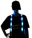 Glowseen® Light up Glowing Clip on Adjustable Suspenders for Party Costume