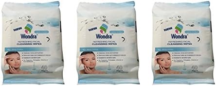 Wondra Refreshing Facial Cleansing Wipes 40 Wipes - 3 Count (120 total wipes)