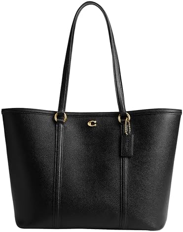 Amazon.com: COACH Pebbled Turnlock Chain Tote Li/Black One Size