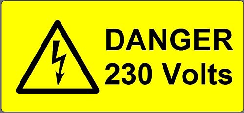 oub4 Danger 230 Volts Warning Labels (250), 230VF