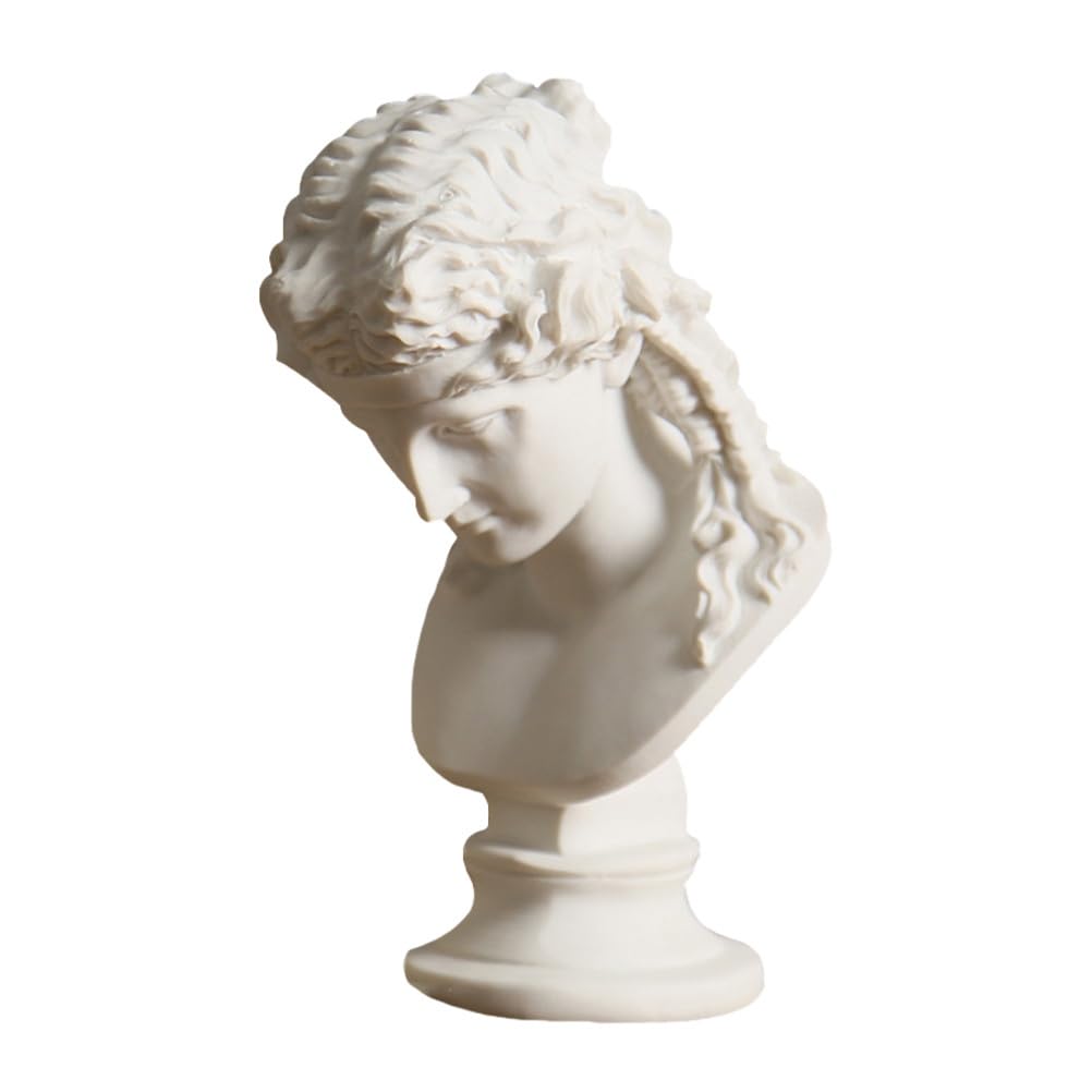 Garneck Mythology Bust Statue Decor Statue Bust Figurines Sculpture Aesthetics Statues and Sculptures Tabletop Garden Decorations for for Living Room, Bedroom and Study