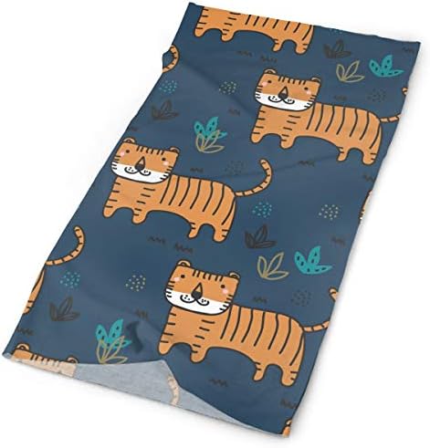 Doodle Tiger Pattern Original Headband with Multi-Function Sports and Leisure Headwear UV Protection Sports Neck, Sweat-Absorbent Microfiber Running, Yoga, Hiking