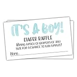 50 Blue Watercolor It’s A Boy Diaper Raffle
