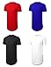 JD Apparel Mens Hipster Hip Hop T-shirt With Side Zipper Trim
