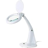 AmScope MAGLED-8093-A 40 LED Tabletop Magnifying Lamp, 4in Lens | 40 LED Adjustable Tabletop Magnifying Lamp, 4-Inch Glass Lens, 1.75X &amp; 4X Magnification