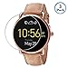 Screen Protector Compatible With Fossil Q Wander Gen 2, (3 Pack) Tempered Glass 2.5D &9H Hardness, Anti-Scratch, Full Coverage Bubble-free Watch Protective Film