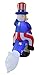 BZB Goods 6 Foot Long Patriotic Independence Day Inflatable Uncle Sam on Rocket Decoration