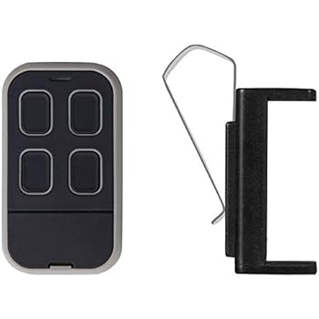 Universal Garage Door Opener Remote Visor Clip Control Universal Multifunction Compatible 4 Key Programmable Learning Wireless Access Control System Genie with Sun Visor Clip (Gray)