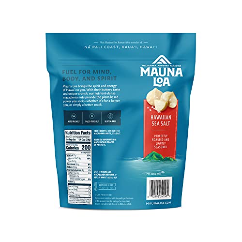 Mauna Loa Premium Hawaiian Roasted Macadamia Nuts, Hawaiian Sea Salt