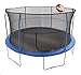 JumpKing 15' Bounce N' Dunk Trampoline & Enclosure Combo with Basketball Hoop Blue