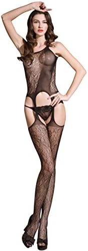 Sexd Fishnet Lingerie Black Exposed Neckline Crotchless Bodystocking Hot Underwear Adult Goods