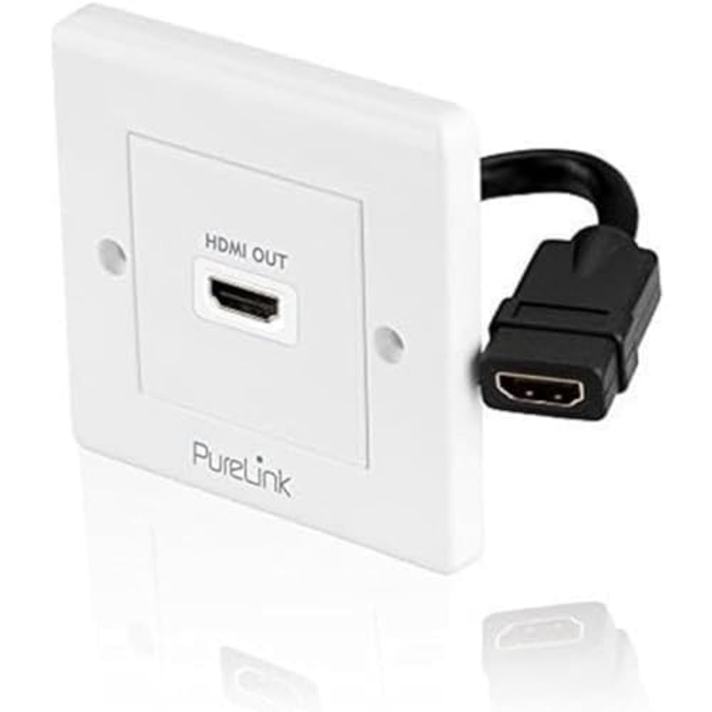 PureLink PureInstall PI100 HDMI Wall Socket with Ethernet Channel 1-Port/HDMI A Female to HDMI A Female/Certified High Speed 0.1 m