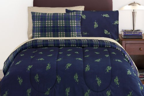 U S Polo Assn Reversible Microfiber Bed In A Bag Hunter Navy
