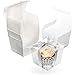 25 Clear Boxes for Cupcake or Mini Gift | Display with Single Individual Plastic Box for Large Cupcakes | Wedding Favor in Bulk