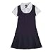 French Toast School Uniform Girls 2-in-1 Pleated Dress, Navy, 8