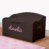 Personalized Dibsies Modern Expressions Toy Box - Espresso (Signature Series - Girls) (Signature Series - Girls)