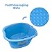 DRESHah XLarge Blue Foot Bath Tub - Thick Sturdy Plastic Pedicure Spa and Massage for Soaking Feet, Toenails, and Ankles with Epsom Salts or Essential Oils. Helps with Callus, Fungus and Dead Skin