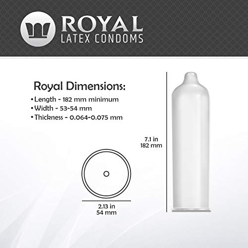 Royal UltraThin Latex Condoms Strawberry Flavored and Lubricated Strong, NonToxic Latex