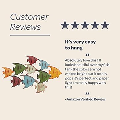 Lavish Home School of Fish Wall Art Nautical 3D Metal Hanging Decor