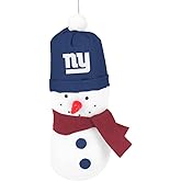FOCO New York Giants NFL 3.5 inch Snowman Holiday Ornament