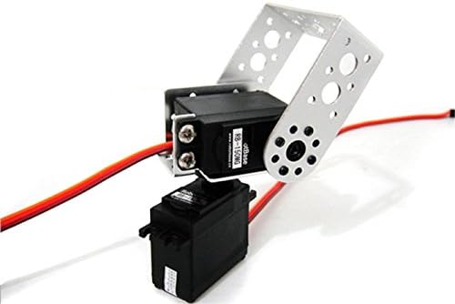 ALSR 2 DOF RB-150MG Pan and Tilt Kit with Aluminum Long U Servo Bracket(Silver)