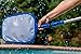 SharkBlu Plastic Pool Skimmer Net with Universal EZ-Clip Attachment for Easy Replacement, Leaf Skim Nets for Cleaning Swimming Pools, Telescopic Pole Not Included, Blue - 17.5 x 11.5 x 1.5 inches