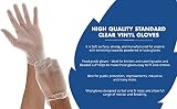 1ABOVE 100 Clear Vinyl Disposable Gloves Large Powder Free Latex Free view 4