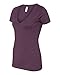 Next Level Ladies' CVC Deep V L PLUM