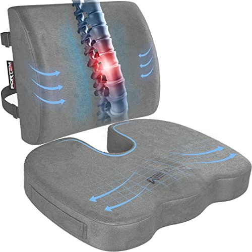 FORTEM Chair Cushion, Seat Cushion for Office Chair, Lumbar Support