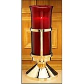 Religious Supply Center Sanctuary Lamp with Ruby Sanctuary Globe