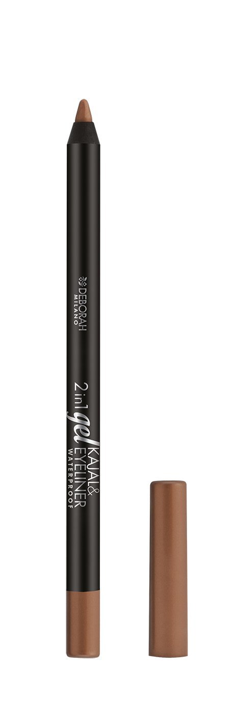 DEBORAH 2in1 Gel Kajal Eyeliner Wp 14 Bronze Pencil Eyes Cosmetic Per il Face