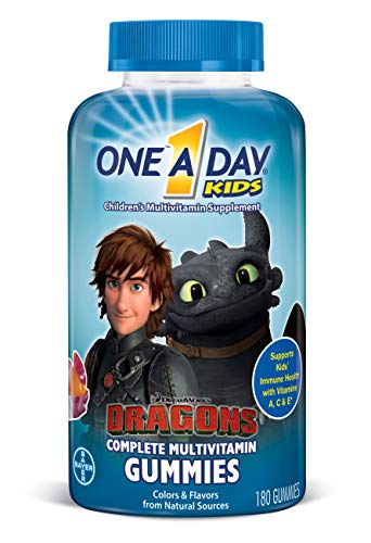 One A day Kid's How to Train Your Dragon Complete Multivitamin Gummies, 180Count