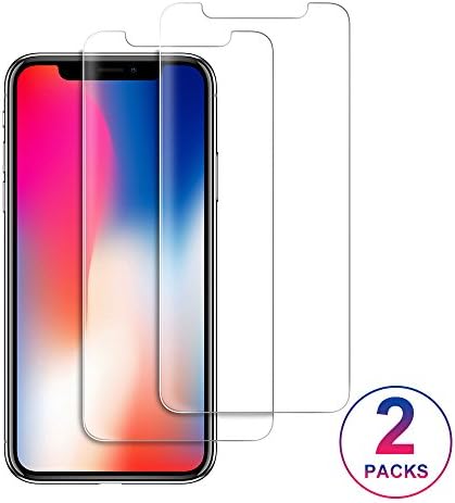 iPhone X Screen Protector by ICONFLANG, 2 Pack 9H Hardness 3D Touch Shockproof Anti-Scratch, Tempered Glass for iPhone Ten 5.8 in 2018