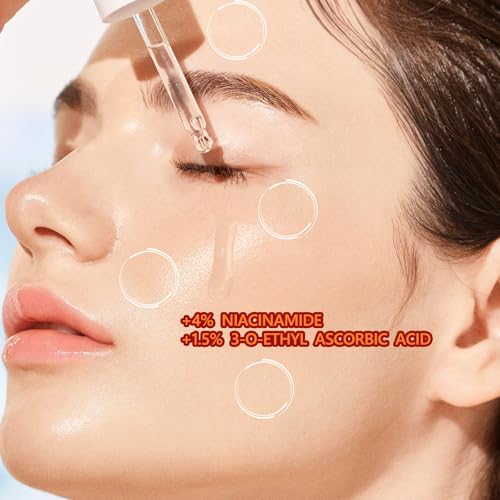 ABOTE Pure 4% Niacinamide Facial Serum with Pure 1.5% 3-O-Ethyl Ascorbic Acid | 1% Hyaluronic Acid | 1% Ceramide T5 (4fl.oz | 120ml)
