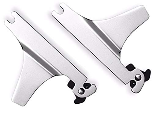 NEW.Chrome Detachables Side Plates For Harley Davidson Softail Deluxe Fat Boy S Breakout Convertible Quick Release Passenger Sissy Bar Backrest Year 2000-2017 Ref 53810-00C Sideplates Plate Detachable