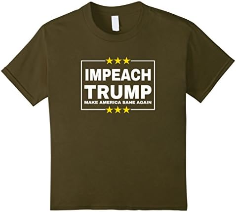 Kids Impeach Trump - Make America Sane Again T-Shirt 8 Olive