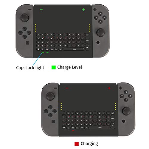 HDE Wireless Keyboard for Nintendo Switch JoyCons Controller Adapter