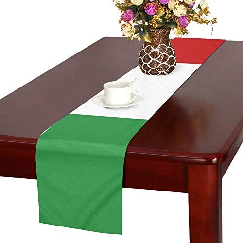 WUTMVING Flag Italy Table Runner, Kitchen Dining Table Runner 16 X 72 Inch for Dinner Parties, Events, Decor