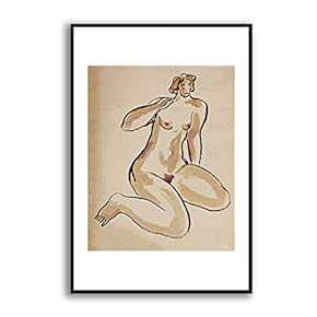 Framed Canvas Wall Art for Living Room, Bedroom Sexy Girls by Sanyu Canvas Prints for Modern Home Decoration Ready to Hang - 16"x24" inches