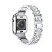 LELONG for Apple Watch Band 38mm 40mm 42mm 44mm Series 5 Series 4 3 2 1 with Case, Bling Replacement Bracelet iWatch Band, Diamond Rhinestone Stainless Steel Metal Wristband Strap