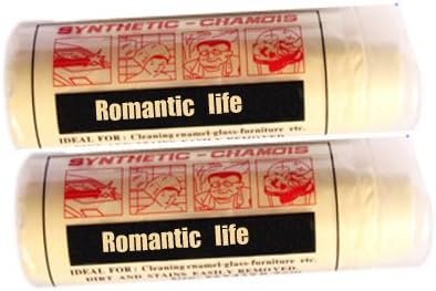 Romantic Life 2Pcs Large PVA Chamois Towel/Super Absorbant Cloth/Synthetic-Chamois Clean Car Wash Cloth