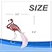 Pink Flamingo Christmas Tree Ornament, Glass Hanging Ornaments (5.4 x 3.5 in, 2 Pack)