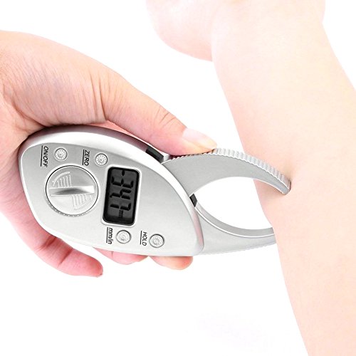 Body Fat Caliper, Digital Body fat Caliper Electronic Handheld Body Fat Measurement Device Measuring Tool Skinfold LCD Display Tester Analyzer(Battery Included) - Thumbnail 5