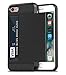 iPhone 7 Case, Anuck Shockproof iPhone 7 Wallet Case [Card Pocket] Anti-Scratch Protective Shell Rugged Rubber Bumper Cover with Card Slot Holder for Apple iPhone 7 & iPhone 8 (4.7 inch) - Black
