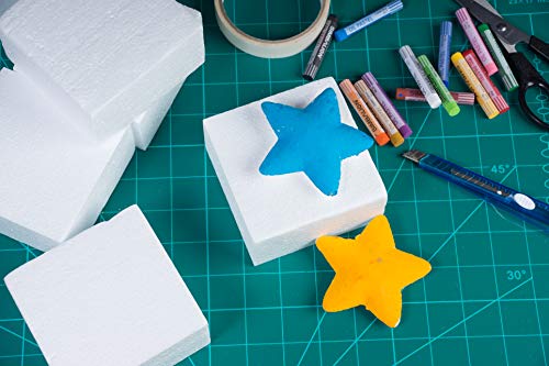 Juvale 12 Styroporblöcke für Bastelarbeiten, Modellbau, Wissenschaftsmodelle, 10,2 x 10,2 x 5,1 cm, Weiß – Bild 3