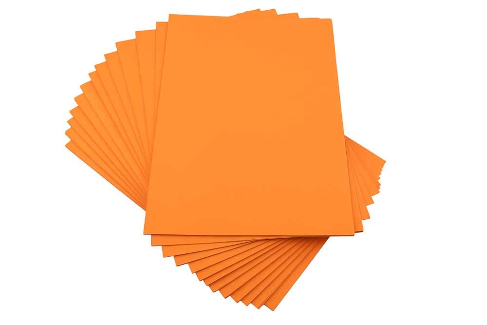 House of Card & Paper A4 220 GSM Coloured Card - Orange (Pack of 100 Sheets) HCP148